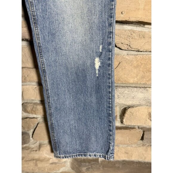 Vintage One Tough Brand Light Wash Distressed Jeans 36x30 - Picture 3 of 13